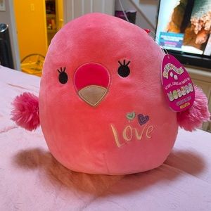 NWT Squishmallows Cookie the Flamingo 8in Valentine’s Day Plush